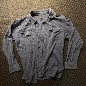 Brixton Men's Blue and Grey Shirt